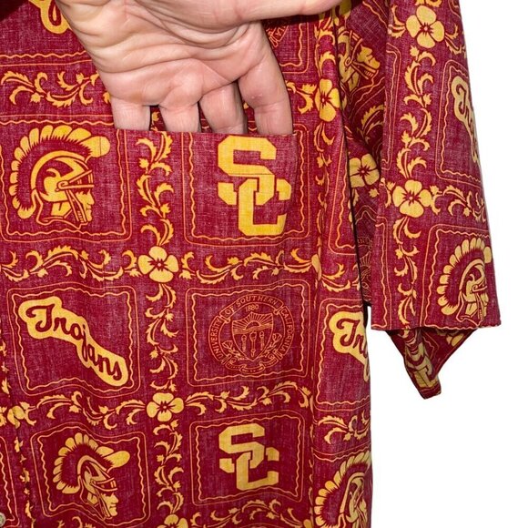 Reyn Spooner Vintage Mens Shirt Size 3XL Red USC Trojans Button Down Pure Cotton - Picture 7 of 9